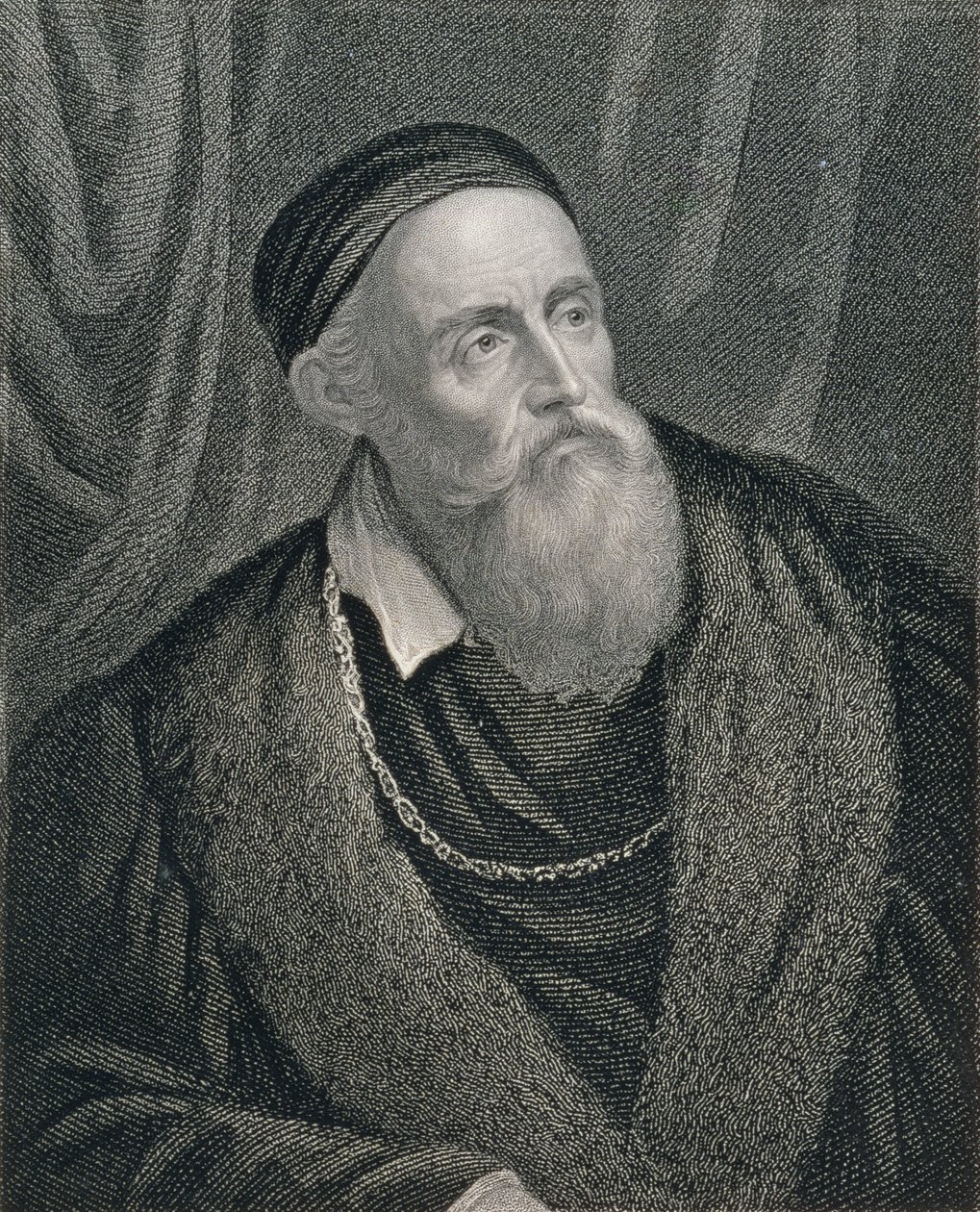 Självporträtt, graverat av William Holl (1807-71), publicerat av William Mackenzie av Tiziano Vecelli