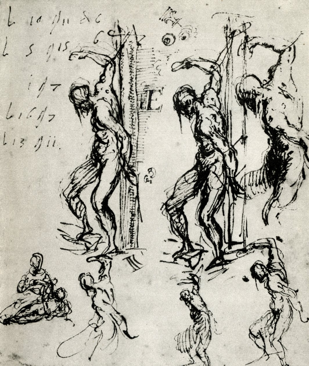 Skisser för St Sebastian i Brescia, c1518, 1937 av Tiziano Vecelli
