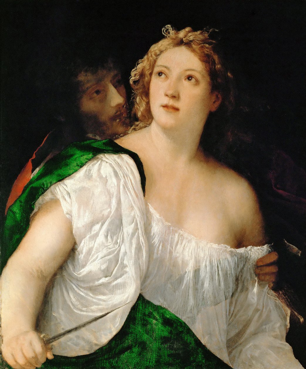 Tarquinius och Lucretia, 1516-1517 av Tiziano Vecelli