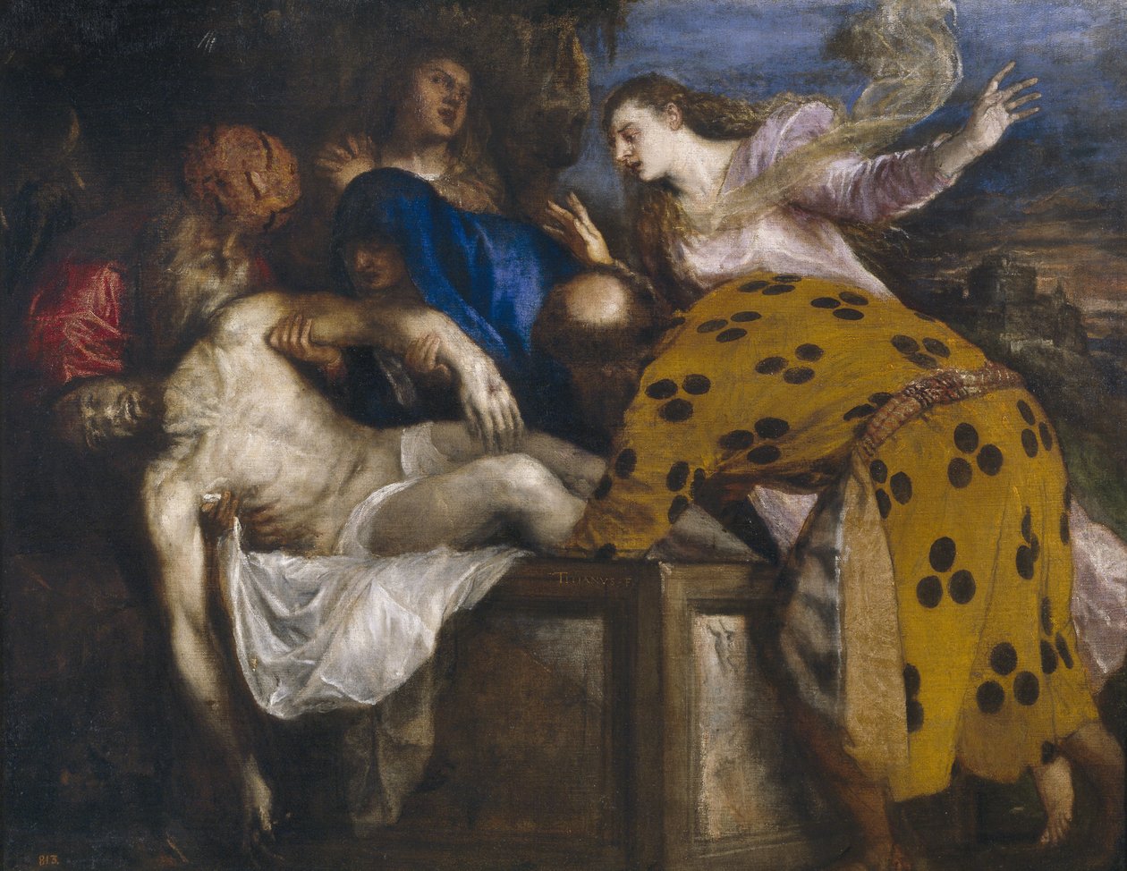 Kristi gravläggning, 1572 av Tiziano Vecelli