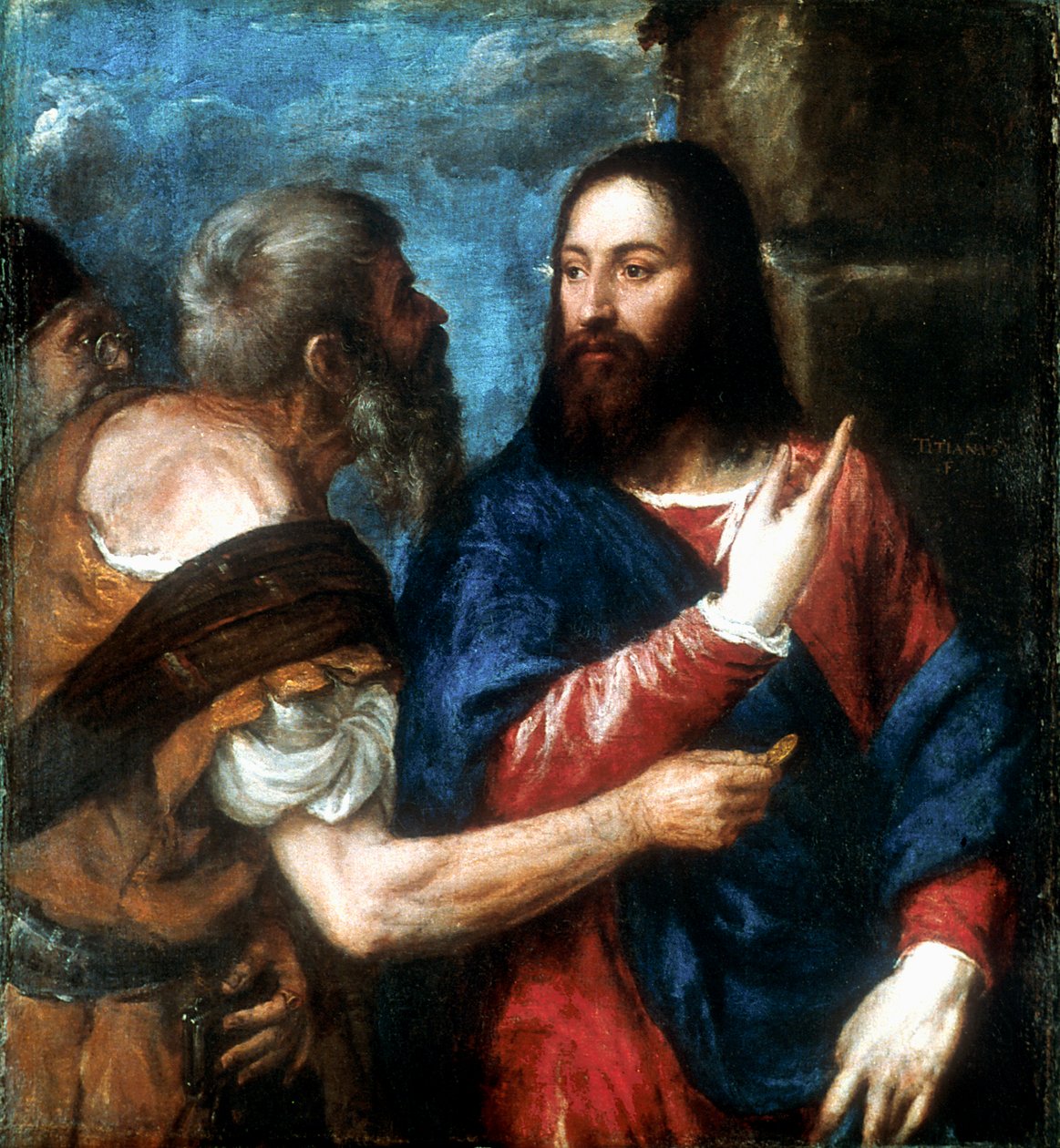 Hyllningspengarna, 1560-1568 av Tiziano Vecelli
