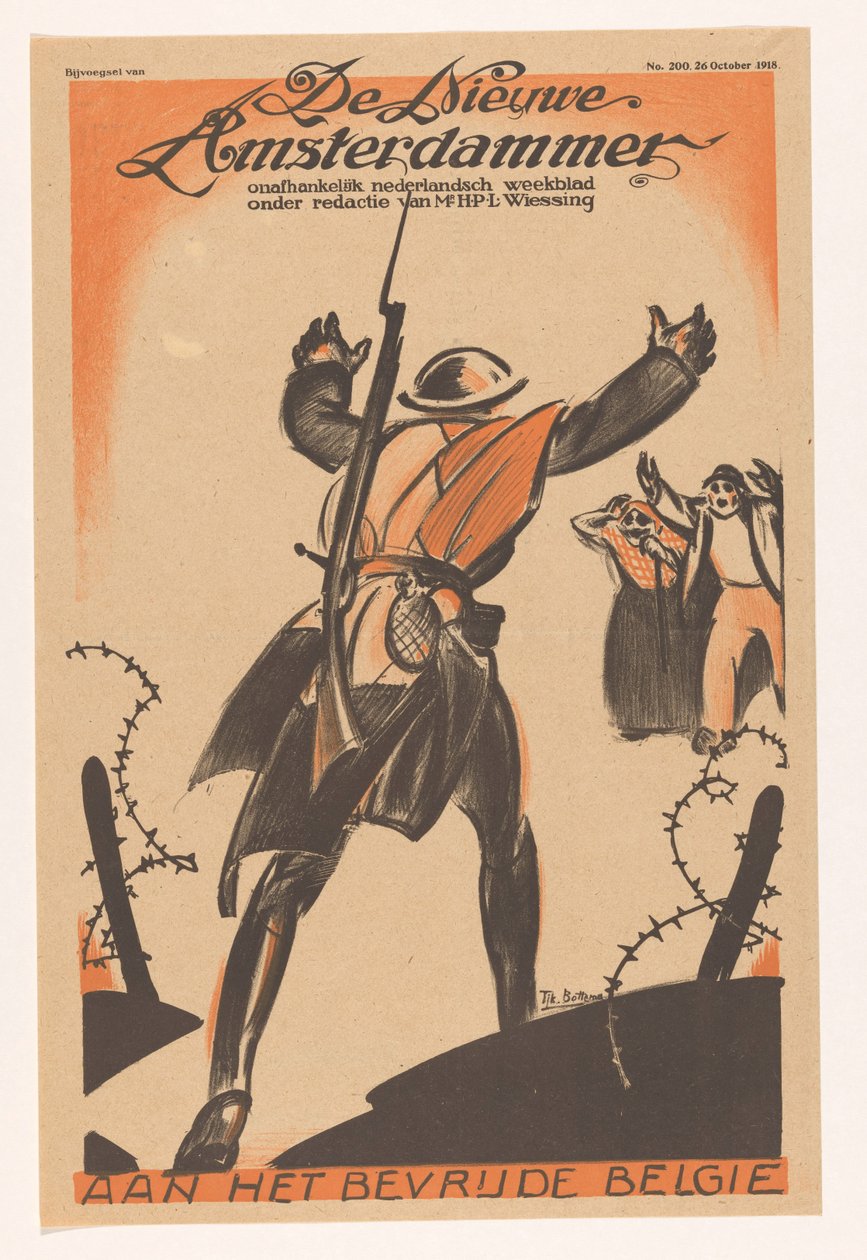 Till det befriade Belgien (originaltitel på objektet) av Tjerk Bottema
