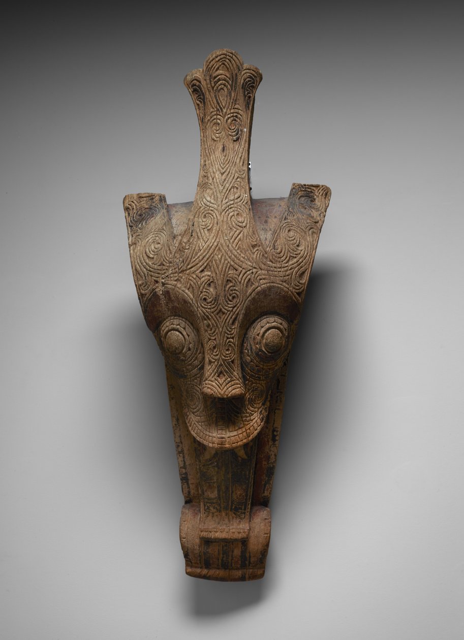 Husfasadprydnad föreställande en sång, ca 1875-1900 (trä) av Toba Batak Culture