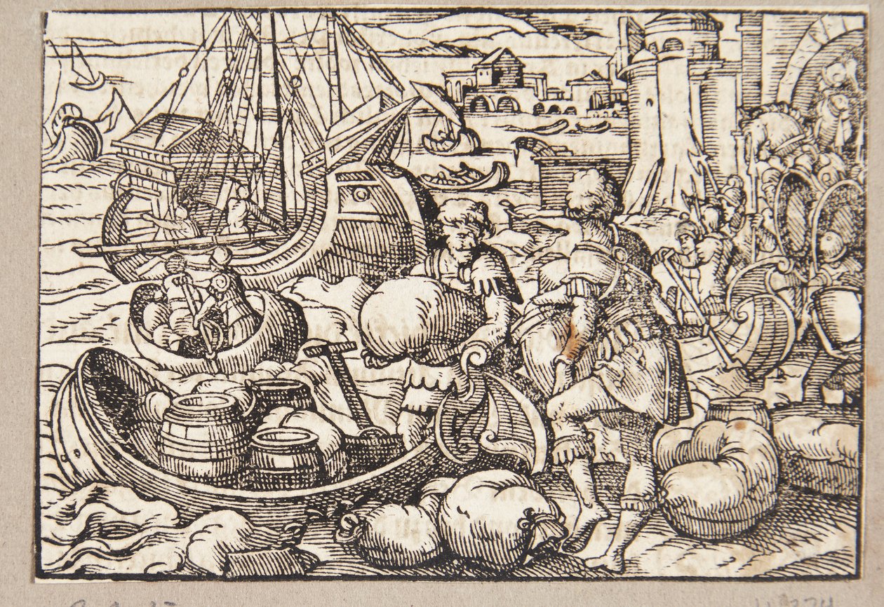 Gaius Lutatius besegrar den karthagiska flottan av Tobias Stimmer