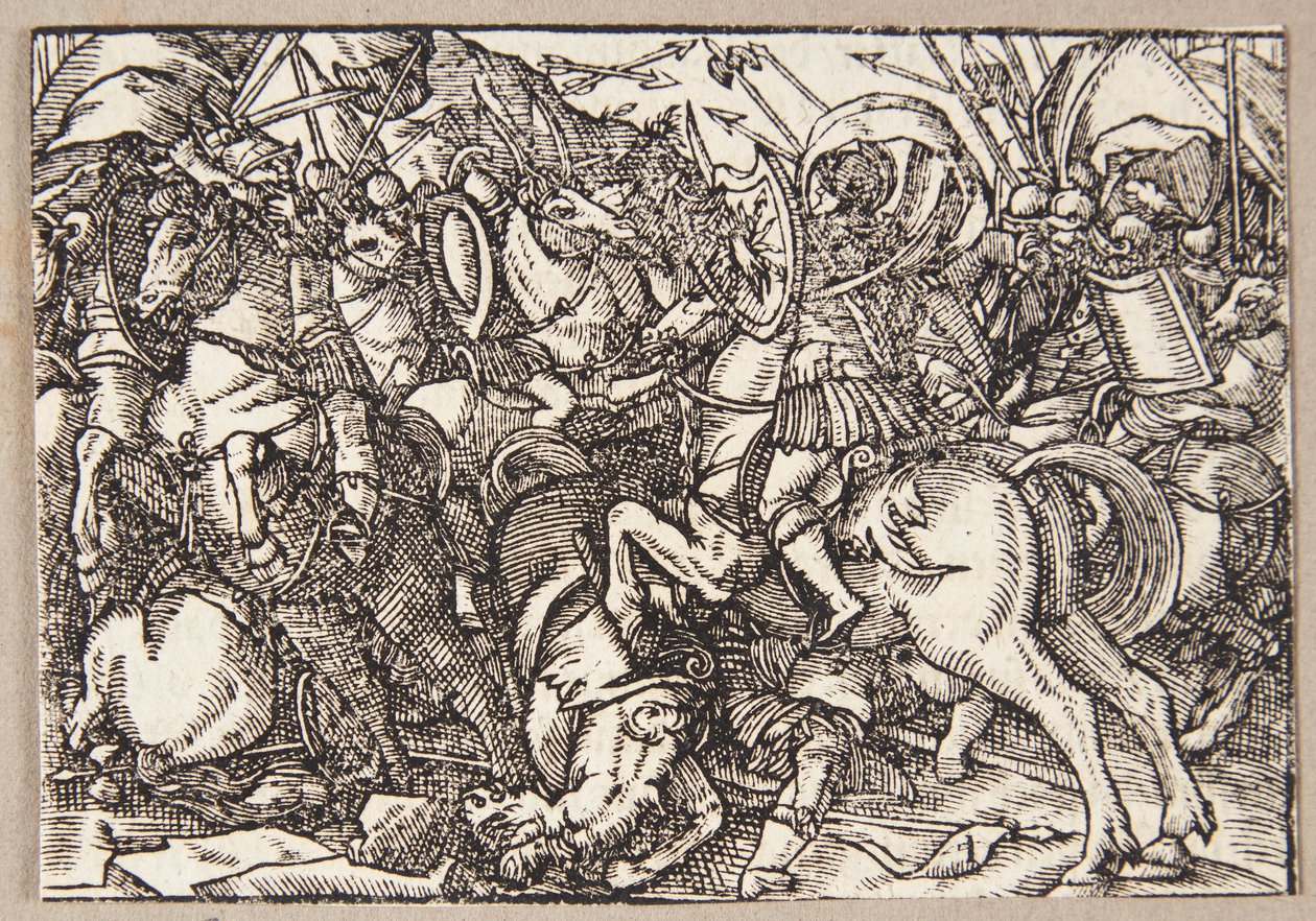 M. Decius leder romarna i striden mot latinerna av Tobias Stimmer