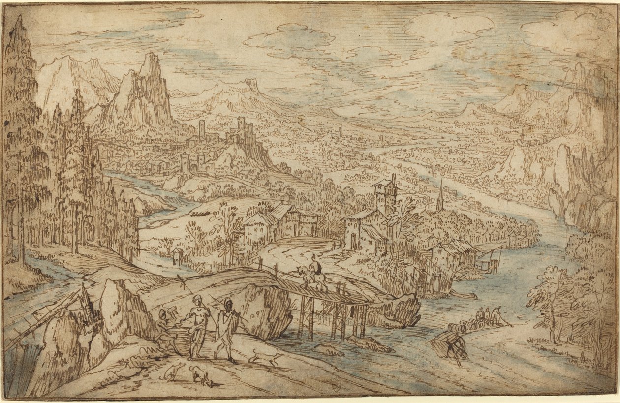 Flodlandskap av Tobias Verhaecht
