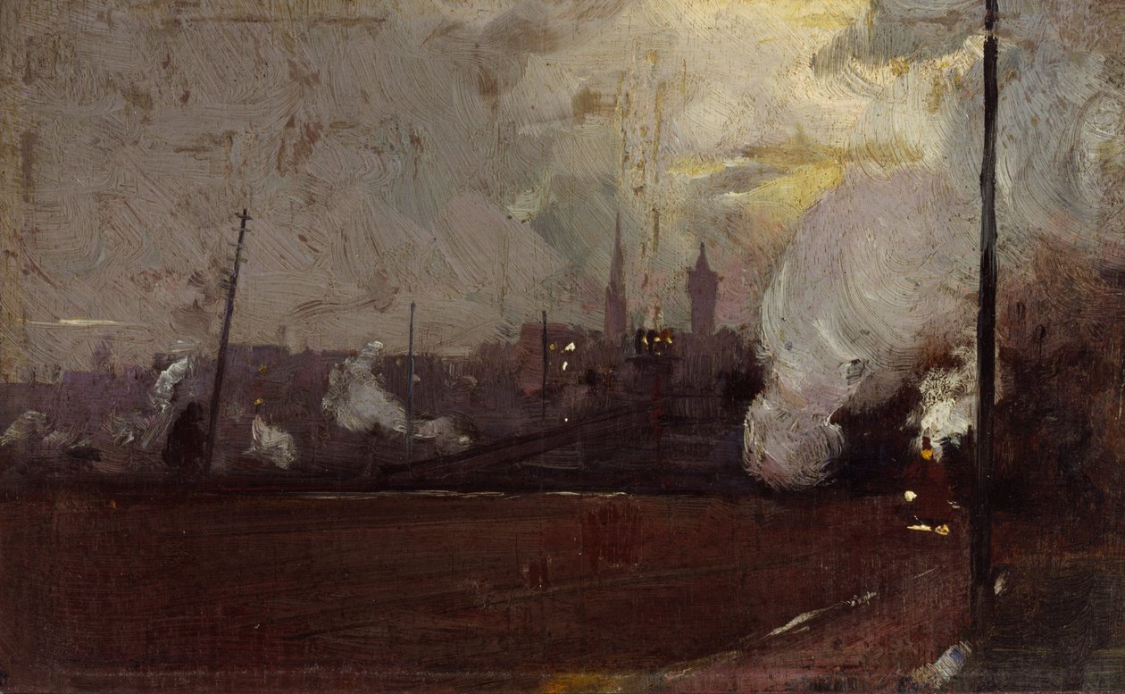 Evening train to Hawthorn av Tom Roberts
