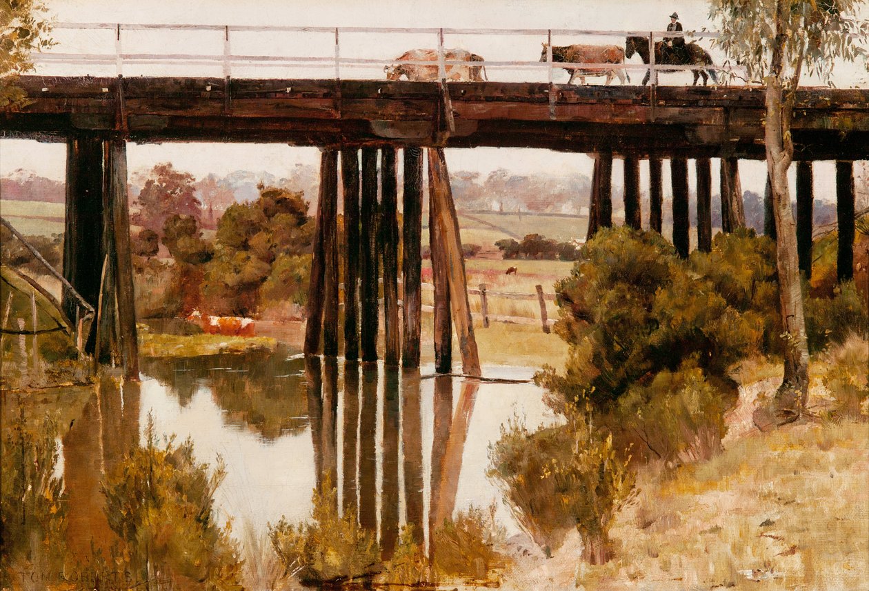 Winter morning after rain, Gardiners Creek av Tom Roberts