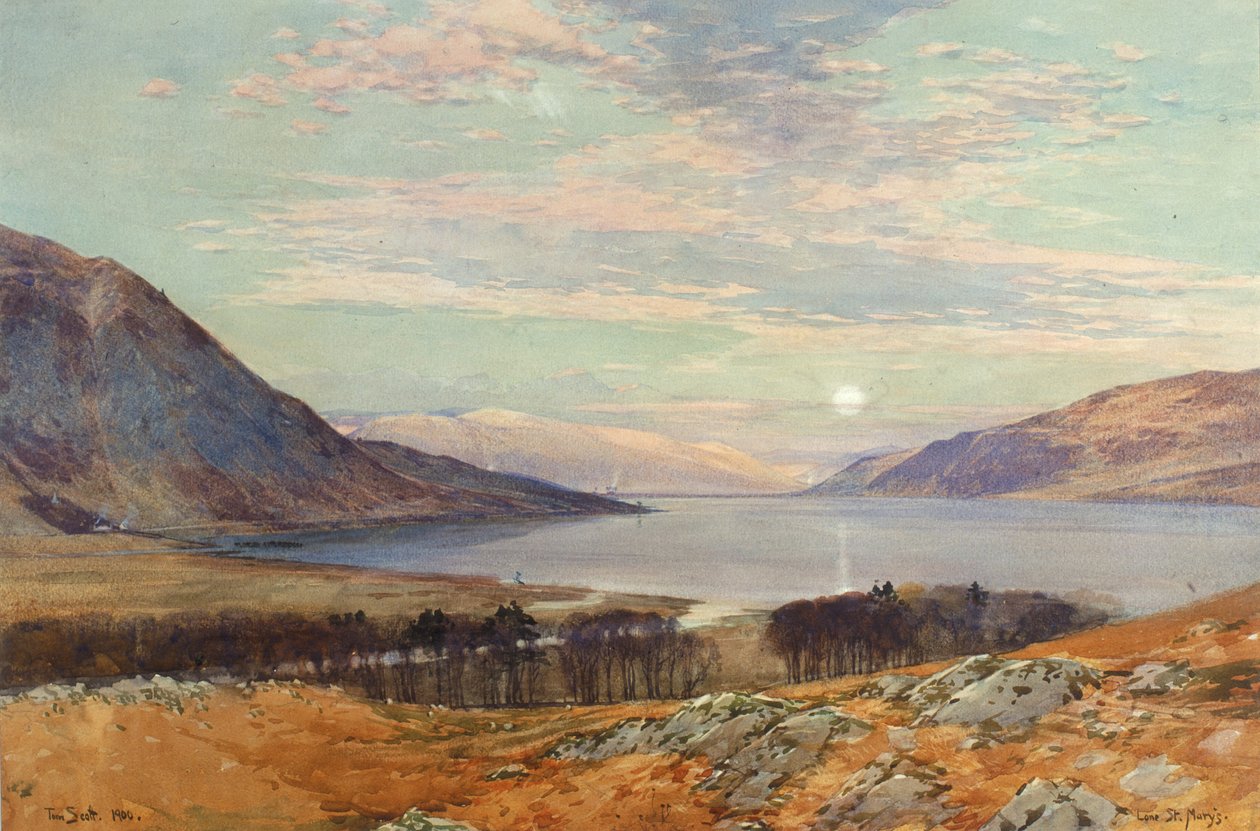 Lone, St Marys penna och akvarell på papper av Tom Scott