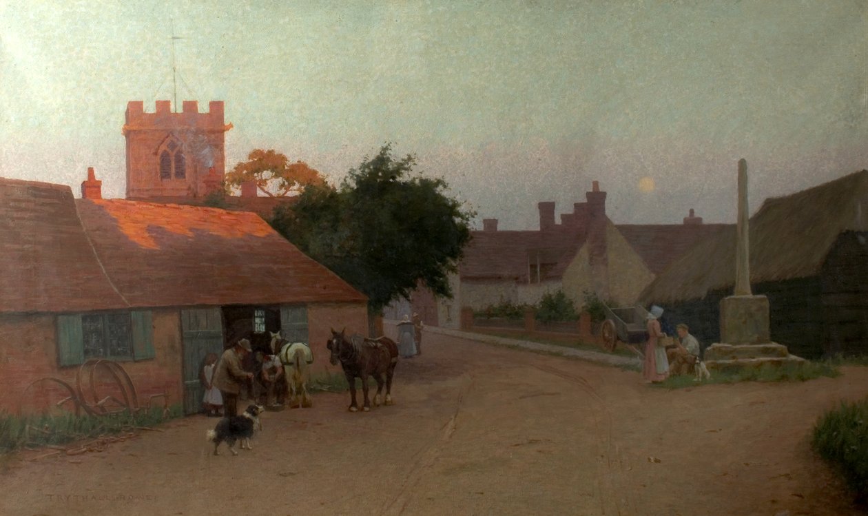 Evening Glow, 1909 av Tom Trythall Rowe