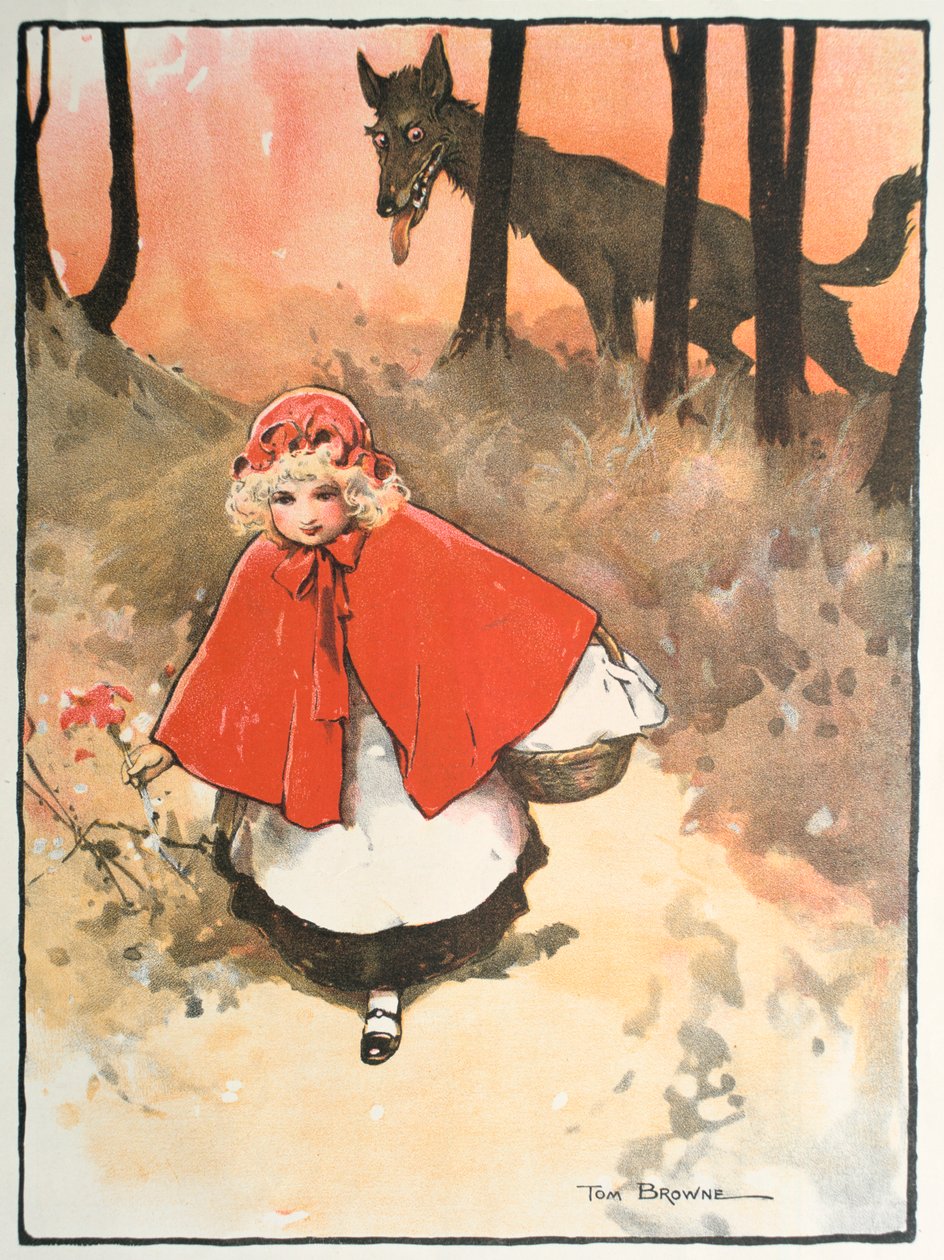 Scen från Rödluvan, 1900 av Tom Browne