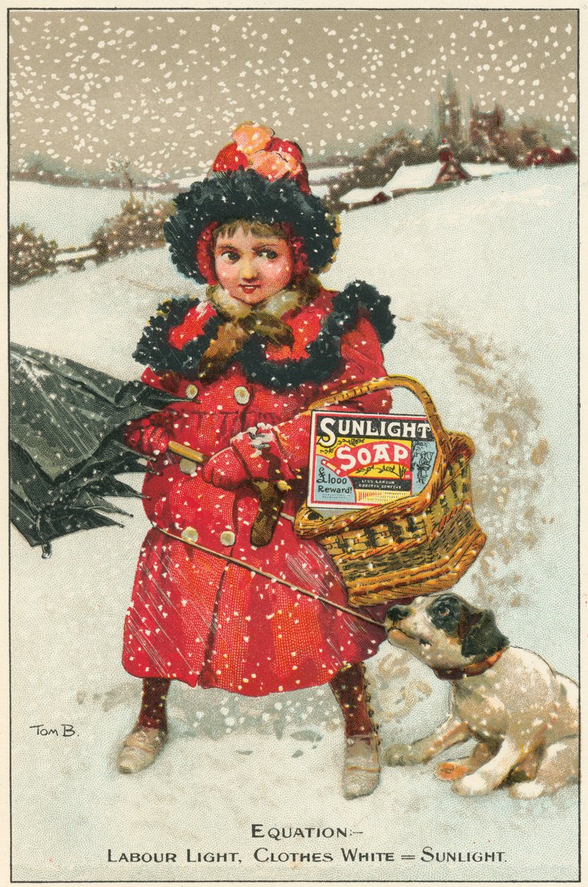 Byteskort för Sunlight Soap, c1900 av Tom Browne