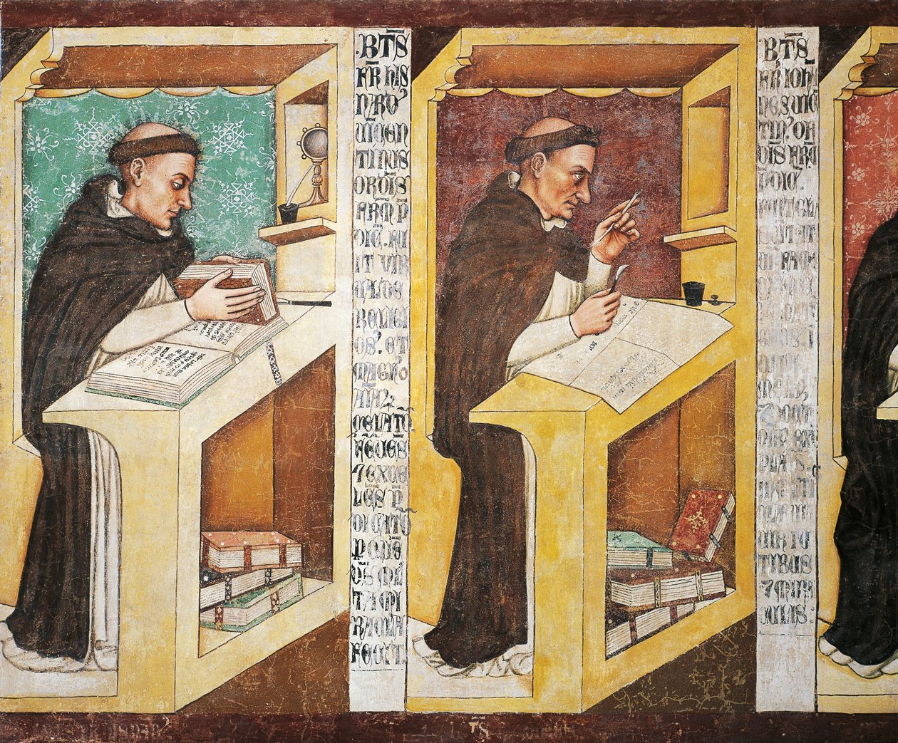 Broder Isnardo av Vicenza, av Tommaso da Modena (ca 1325 eller 1326-1379), fresk, biskopsseminariet, Dominikanernas kapitelhus, Treviso av Tomaso da (late 15th century) Modena
