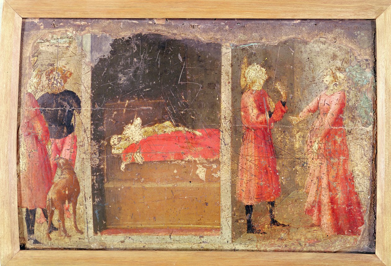 Historien om den helige Julian (tempera på tavla) av Tommaso Masaccio