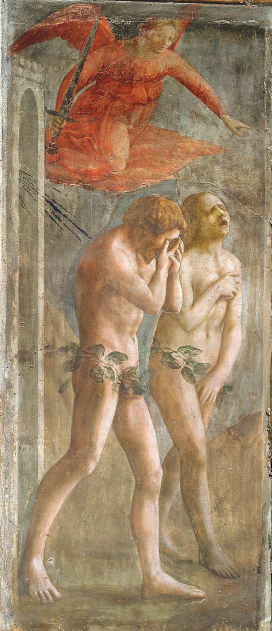 Adam og Eva forvist fra Paradiset, ca. 1427 (før-restaurering) (se også 200134 og 30029) sverige av Tommaso Masaccio