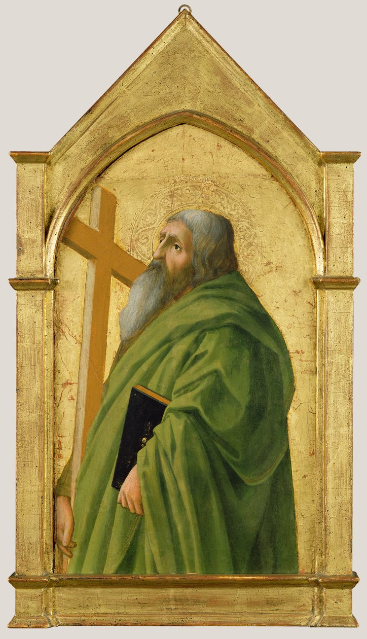 Saint Andrew, 1426 (tempera och bladguld på panel) av Tommaso Masaccio