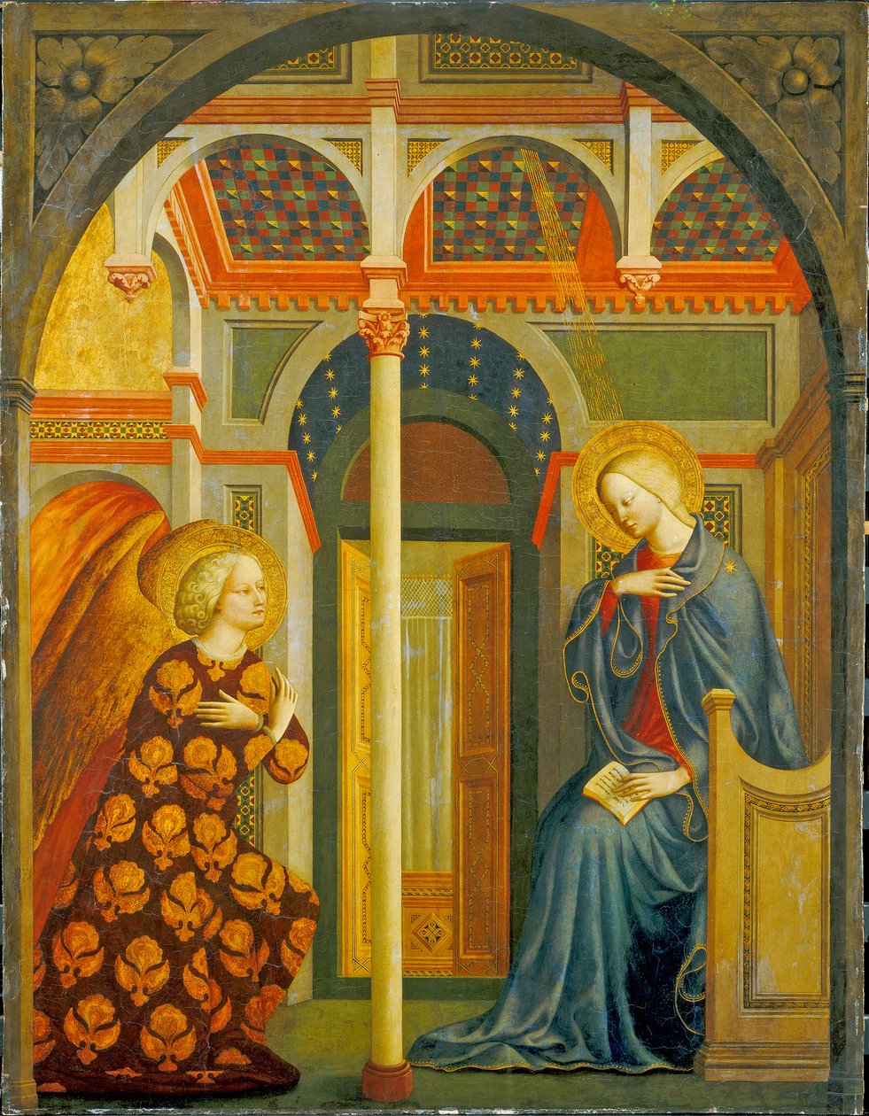 Bebådelsen, c. 1423-24 (tempera på panel) av Tommaso Masolino da Panicale