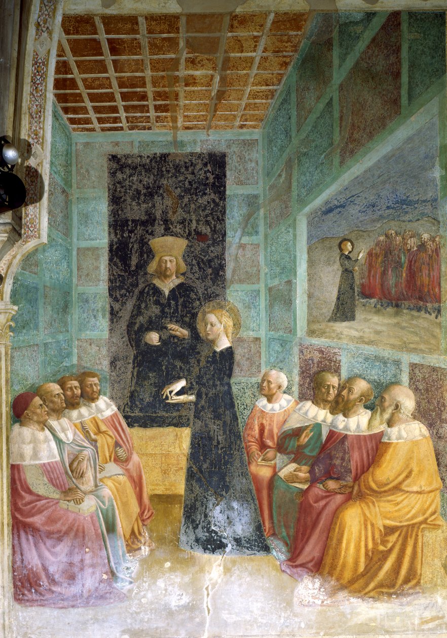 Tvisten om Saint Catherine av Tommaso Masolino da Panicale