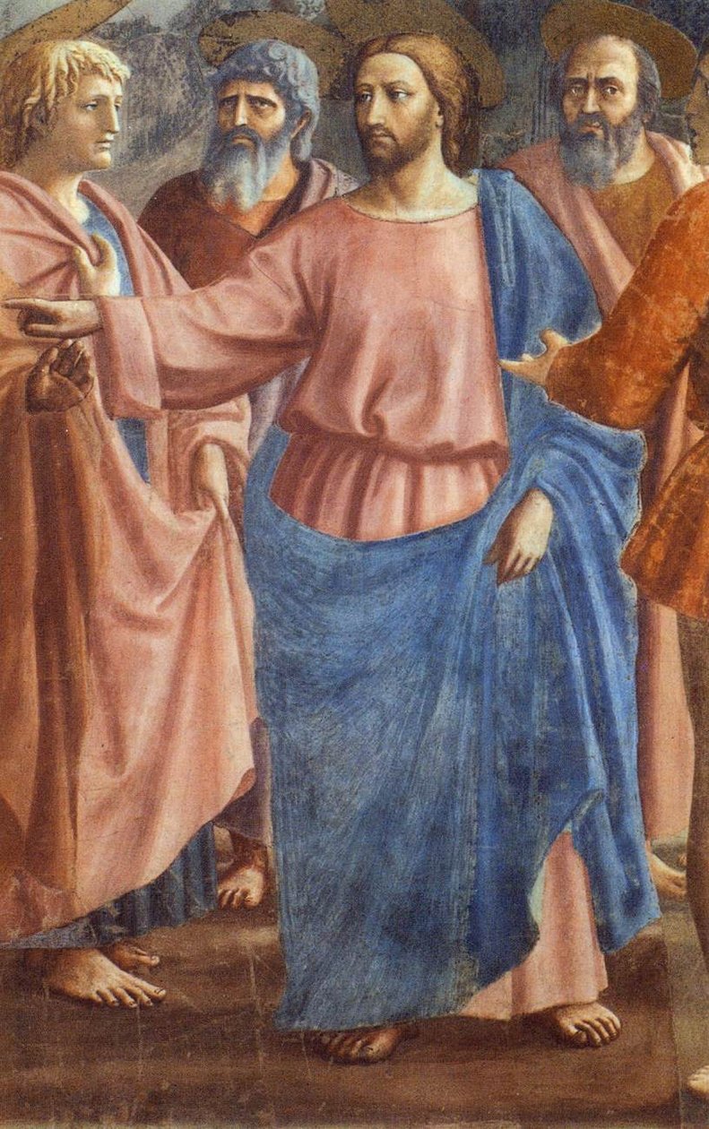 Tribute Money (detail) av Giovanni di Ser Giovanni