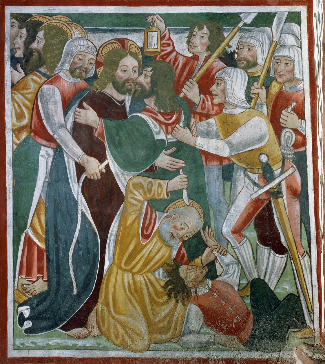 Judas kyss av Tommaso (active 1479 1509) (workshop) Cagnola