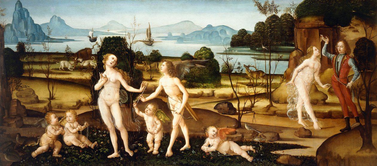 Venus och Adonis av Tommaso Aldrovandini