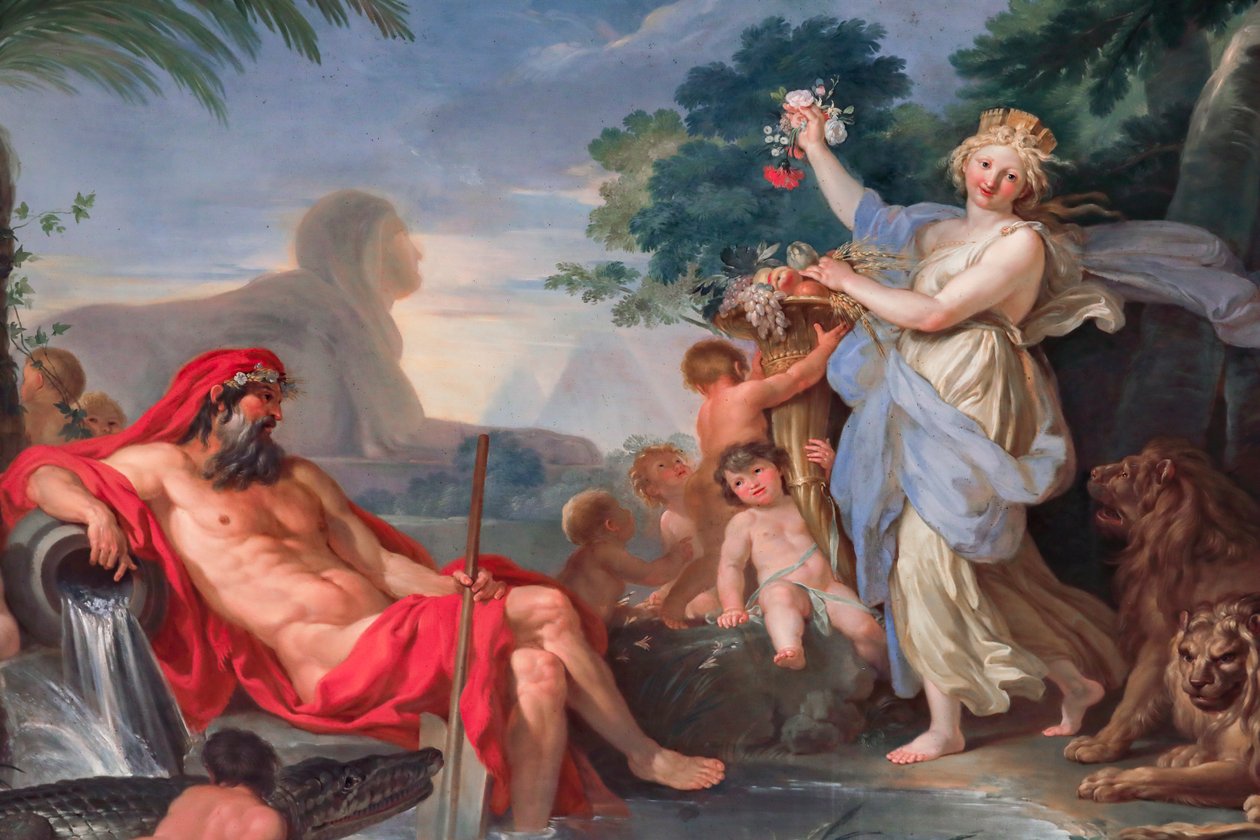 Nilen och gudinnan Cybele 1779 - 1780, fresk av Tommaso Conca