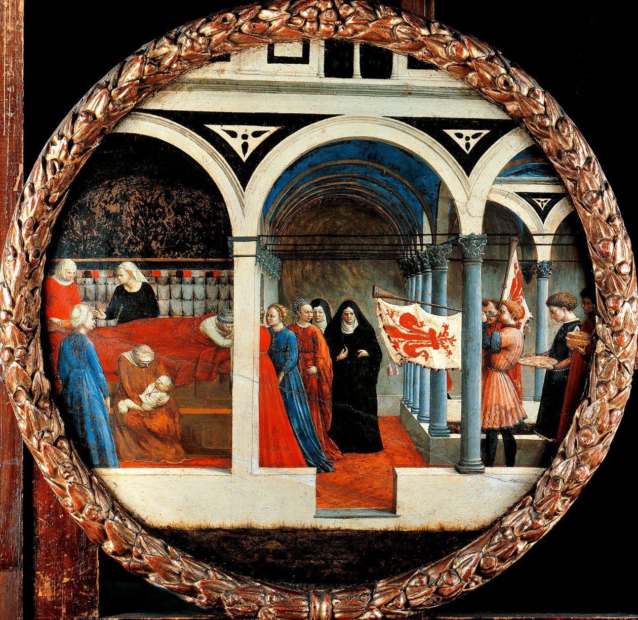 Nativity av Tommaso Masaccio (1401-1428), tempera på duk, 56 cm diameter av Tommaso Masaccio