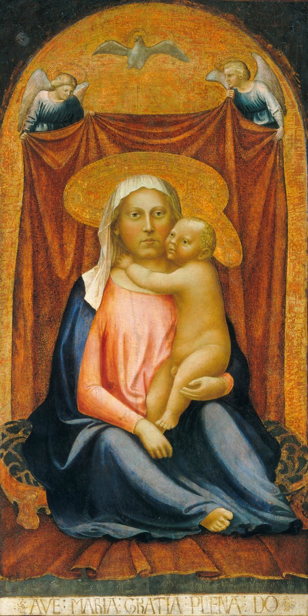 Ödmjukhetens Madonna, ca. 1423-24 (tempera på panel) av Tommaso Masaccio