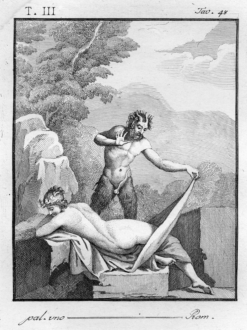Satyr klär av en nymf, 1804 av Tommaso Piroli