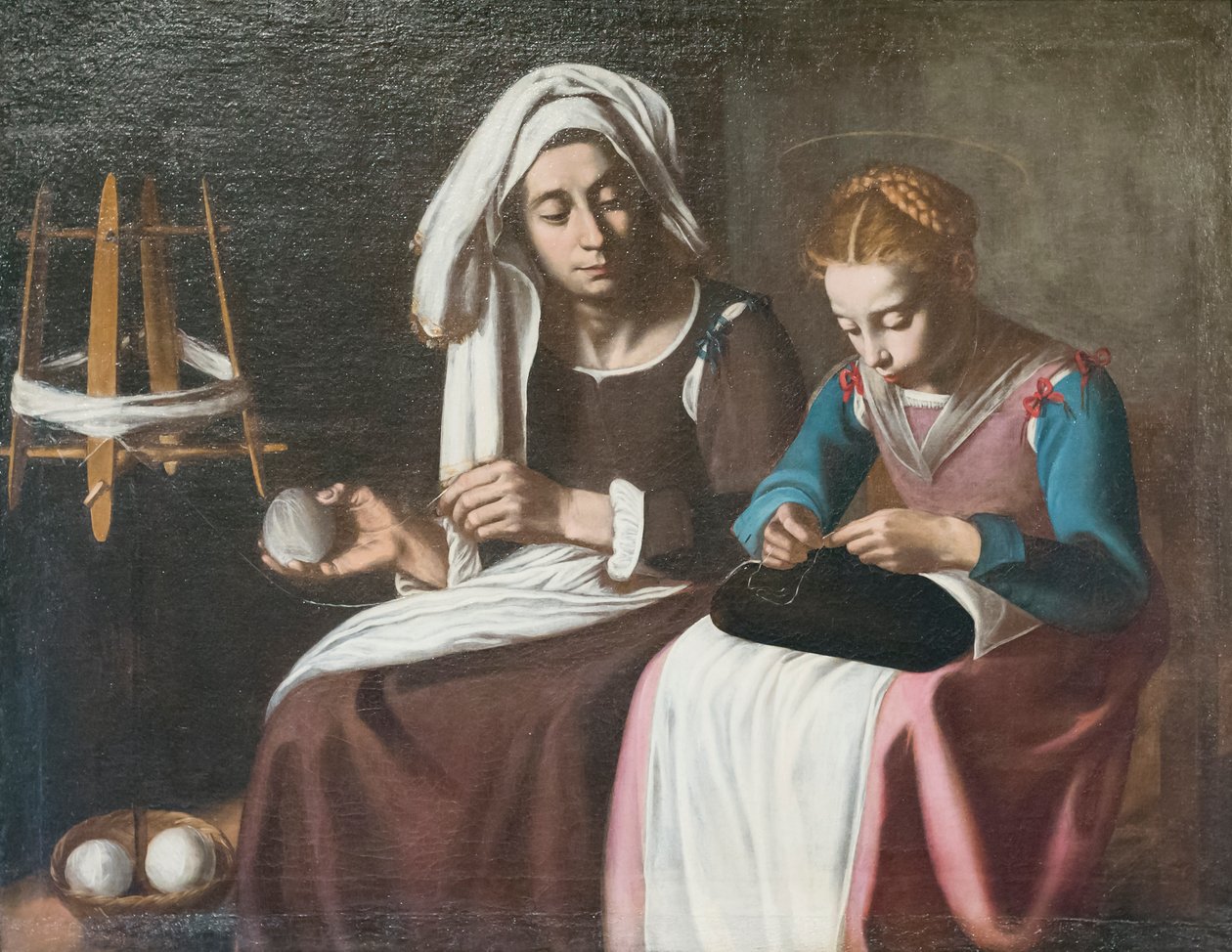 Madonna och St Anne, romersk skola, tillskriven Tommaso Salini av Tommaso Salini