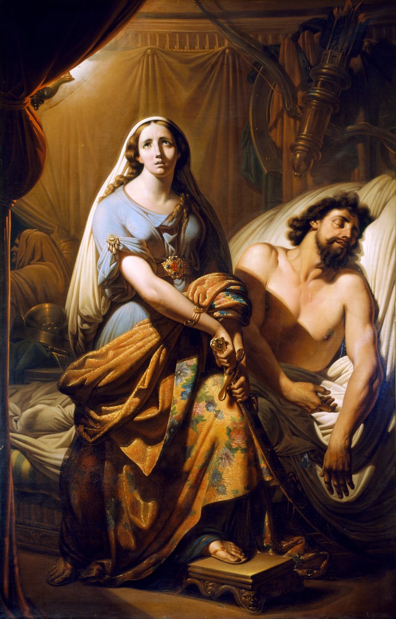 Judith skär av huvudet på Holofernes (olja på duk) av Tommaso de Vivo