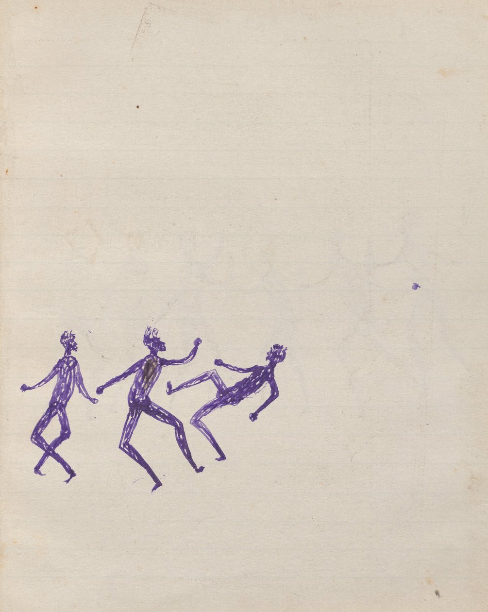 Kwatkwat people - (Aboriginals fighting) Sketchbook mainly of activities of Aboriginals and Whites av Tommy McRae