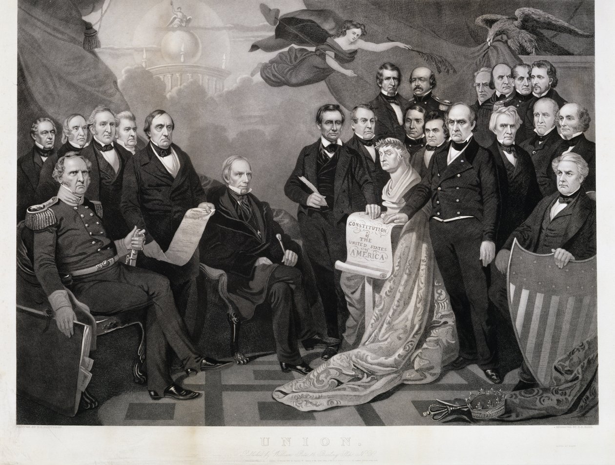 Union, c. 1861 (gravyr på vävt papper) av Tompkins Harrison (after) Matteson