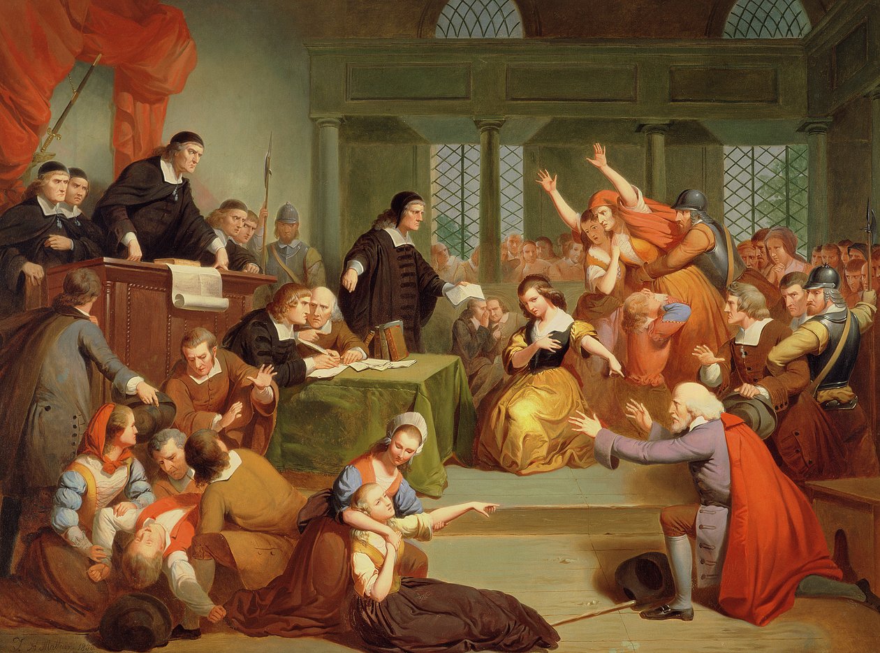 Rättegången mot George Jacobs, 5 augusti 1692 av Tompkins Harrison Matteson