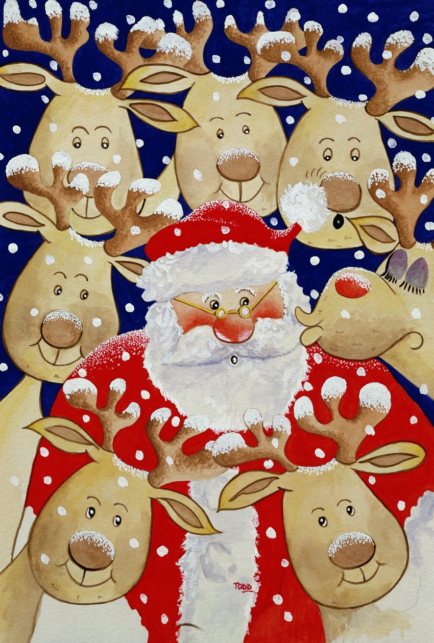 Kiss for Santa, 1997 (wc på papper) av Tony Todd