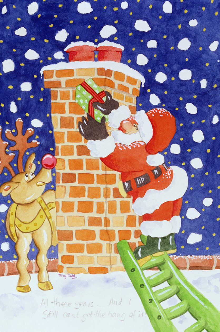 Present från tomten, 2005 (wc på papper) av Tony Todd