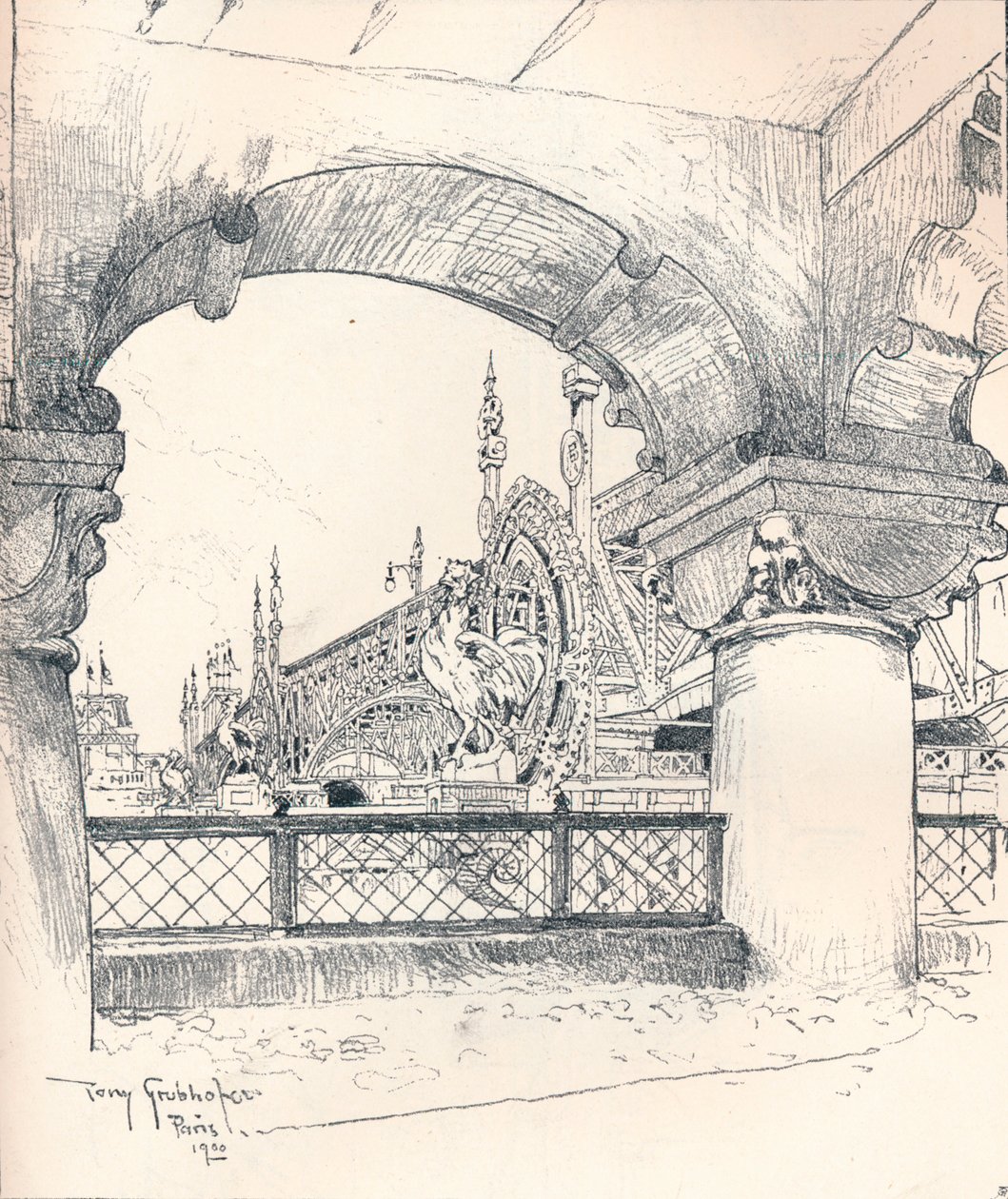 Kolonnad nära Pont des Invalides, c1900 av Tony Grubhofer