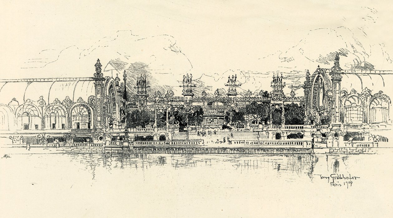 The Pavilions of Horticulture and Forestry av Tony Grubhofer, 1900. av Tony Grubhofer