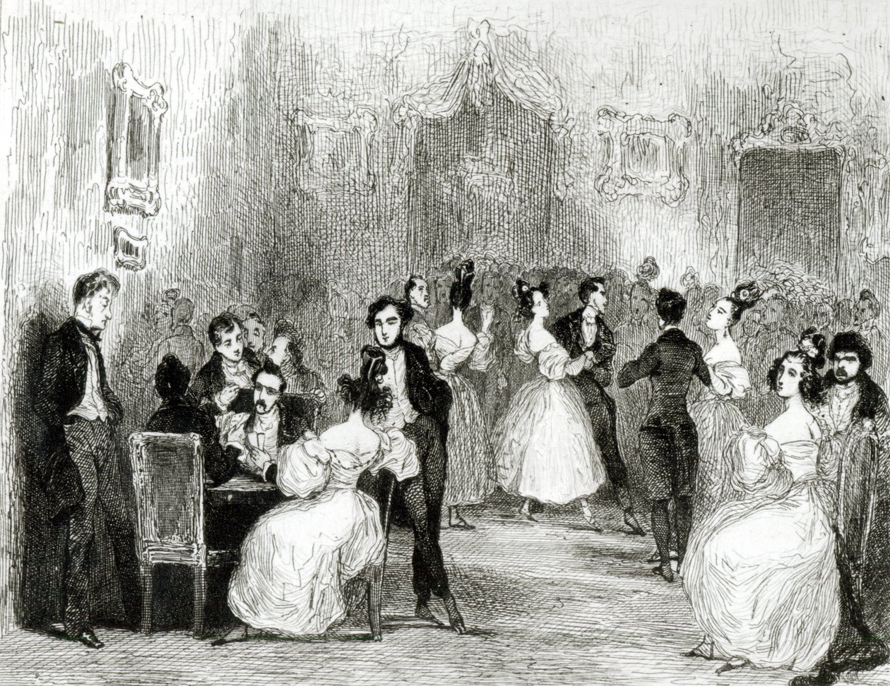 En kväll i Charles Nodiers hus (1780-1844) 1831 av Tony Johannot