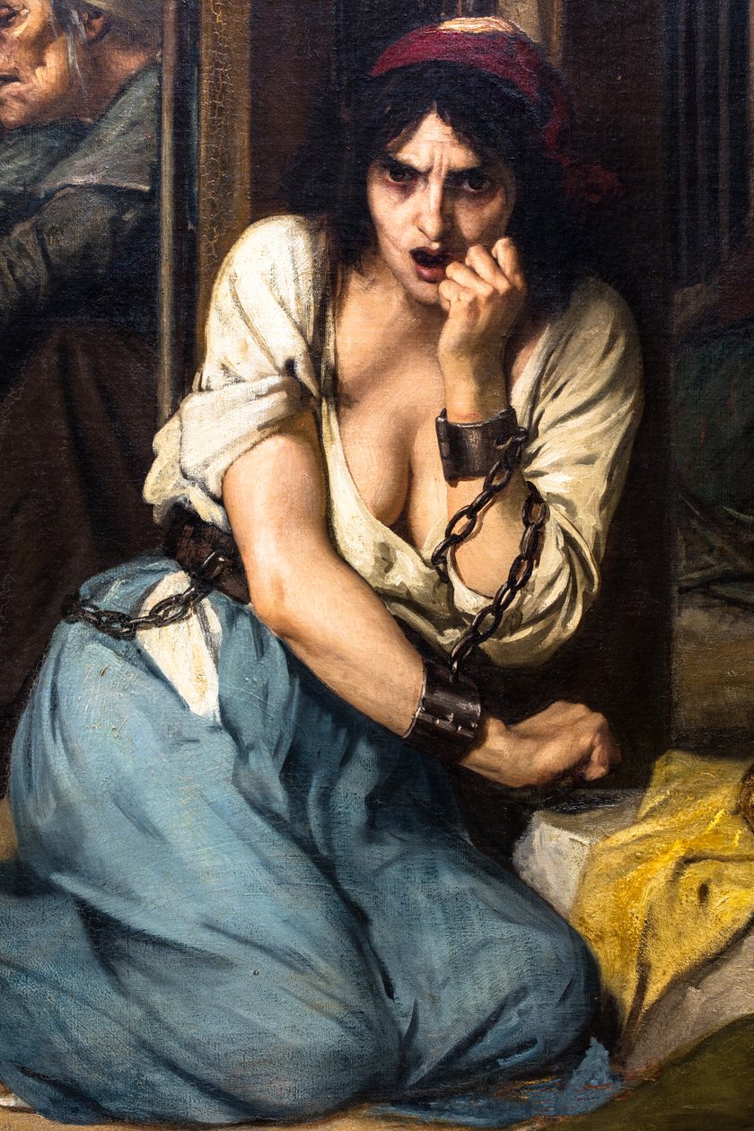 Doktor Pinel befriar de sinnessjuka på Salpêtrière 1795 av Tony Robert-Fleury