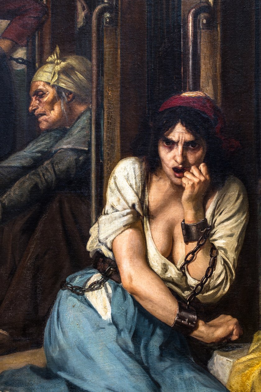 Doktor Pinel befriar de sinnessjuka på Salpêtrière 1795 av Tony Robert-Fleury