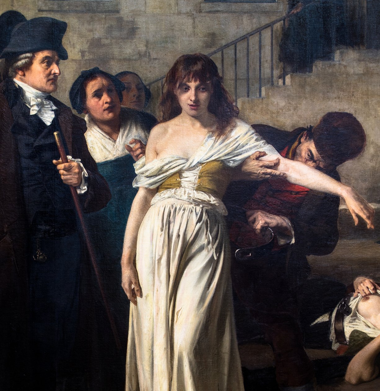 Doktor Pinel befriar de sinnessjuka på Salpêtrière 1795 av Tony Robert-Fleury