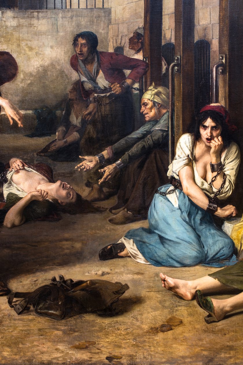 Doktor Pinel befriar de sinnessjuka på Salpêtrière 1795 av Tony Robert Fleury