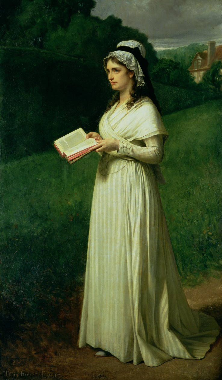 Porträtt av Charlotte Corday av Tony Robert Fleury