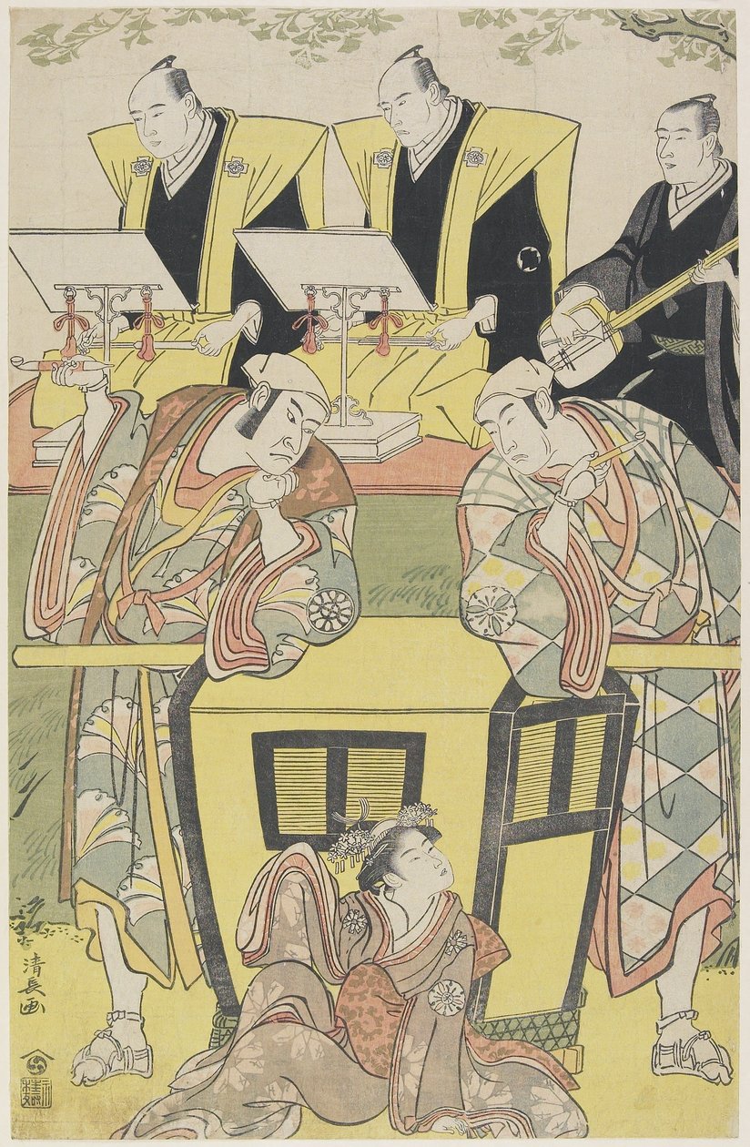 (Sen från arbetets returkorg färgkompanjon), 1788 av Torii Kiyonaga