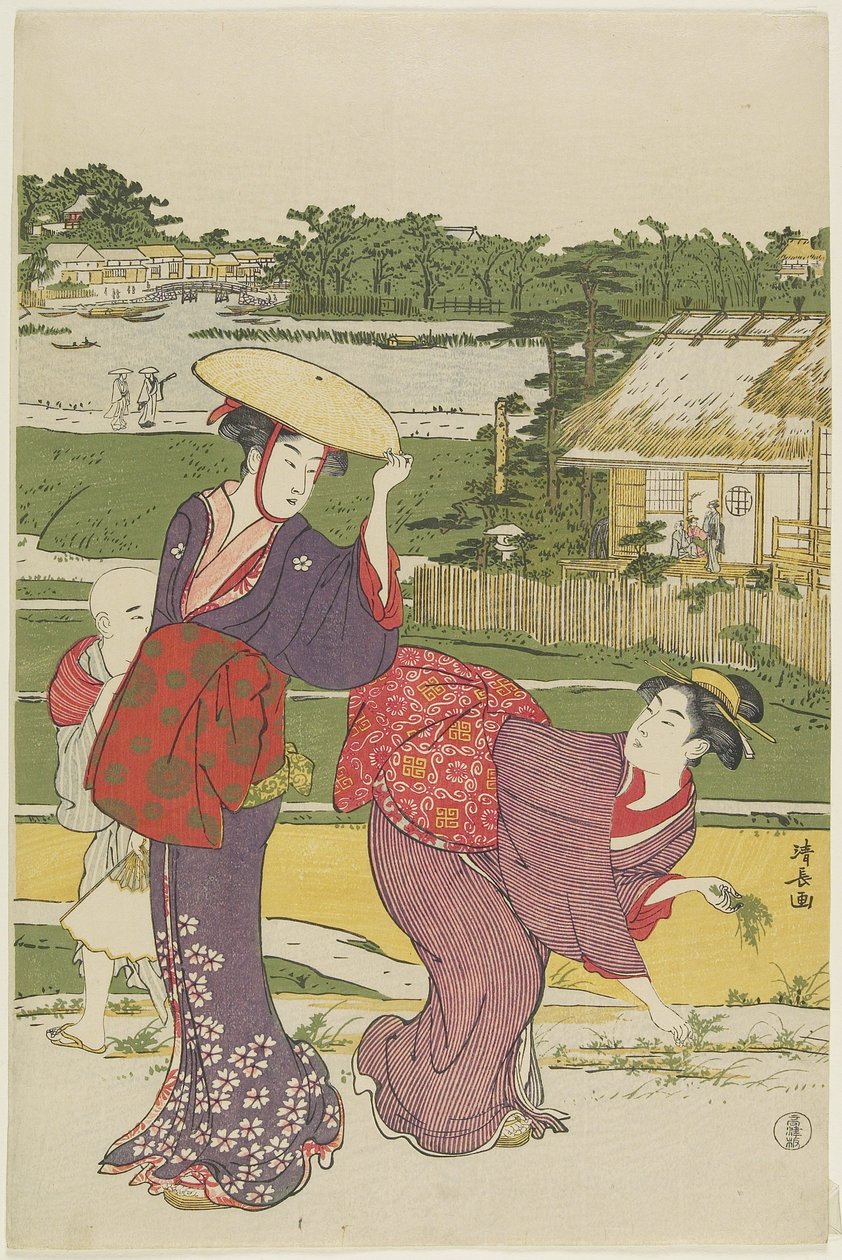 Utflykt vid Muko_jima, 1787 av Torii Kiyonaga
