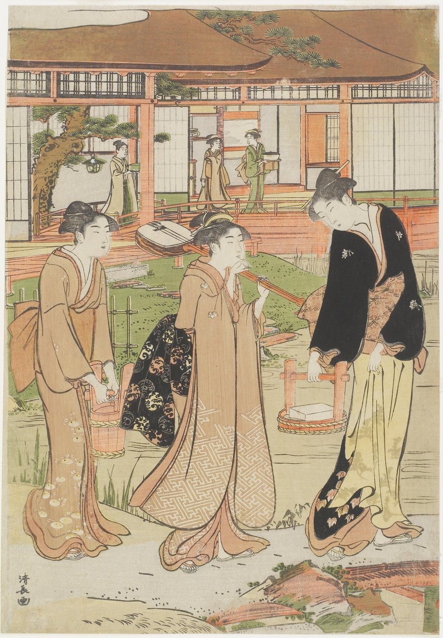 Picknick i en Daimyo_s trädgård, 1786 av Torii Kiyonaga