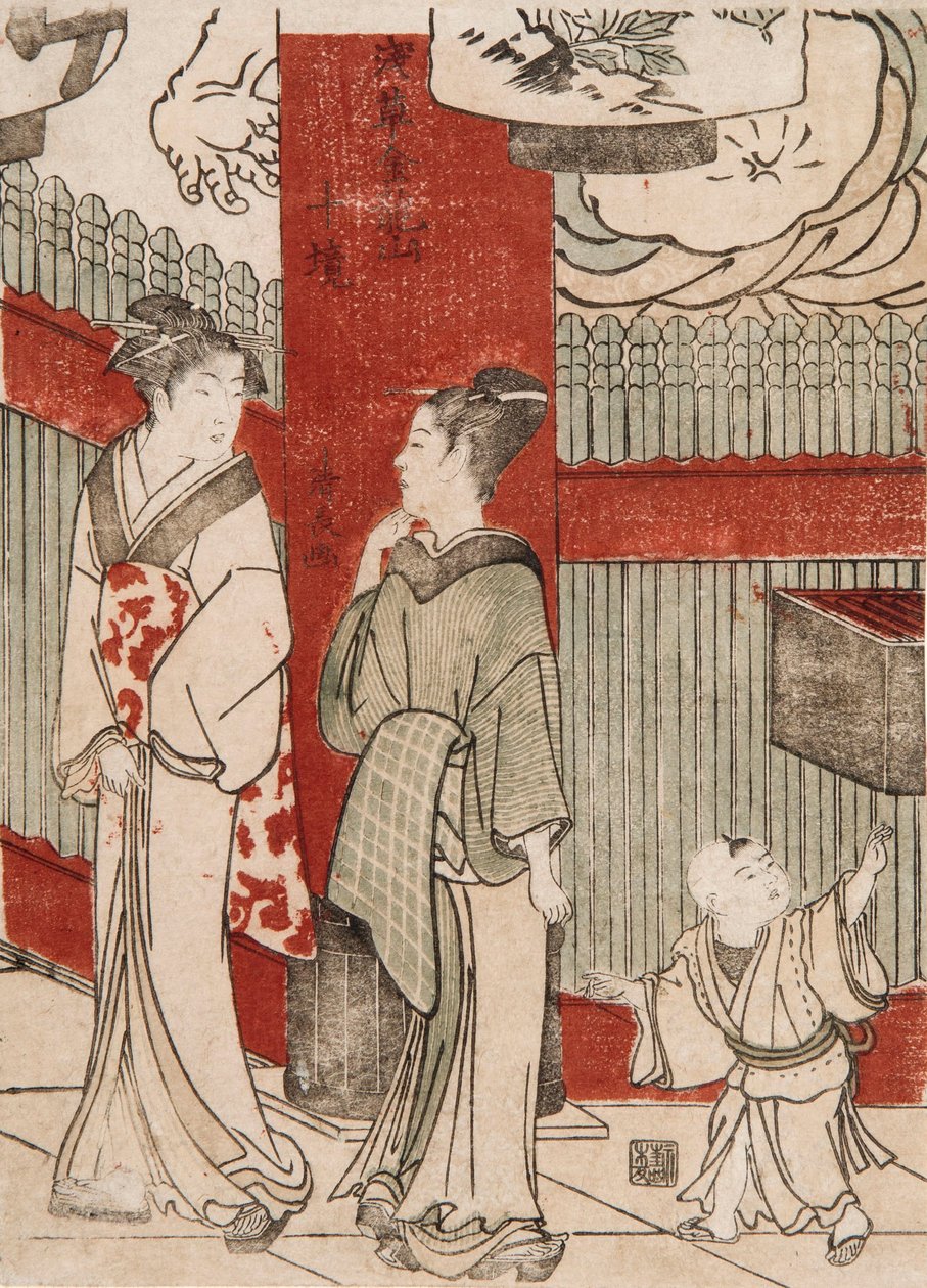 Woodcut av Torii Kiyonaga
