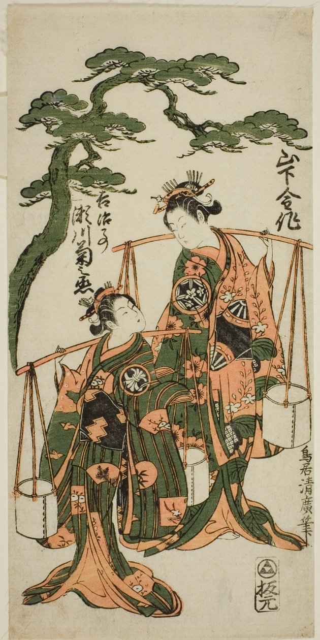 Te Ac och rs Yamashita Kinsaku Bra idé d Segawa Kiku no Onna Bra av Torii Kiyohiro