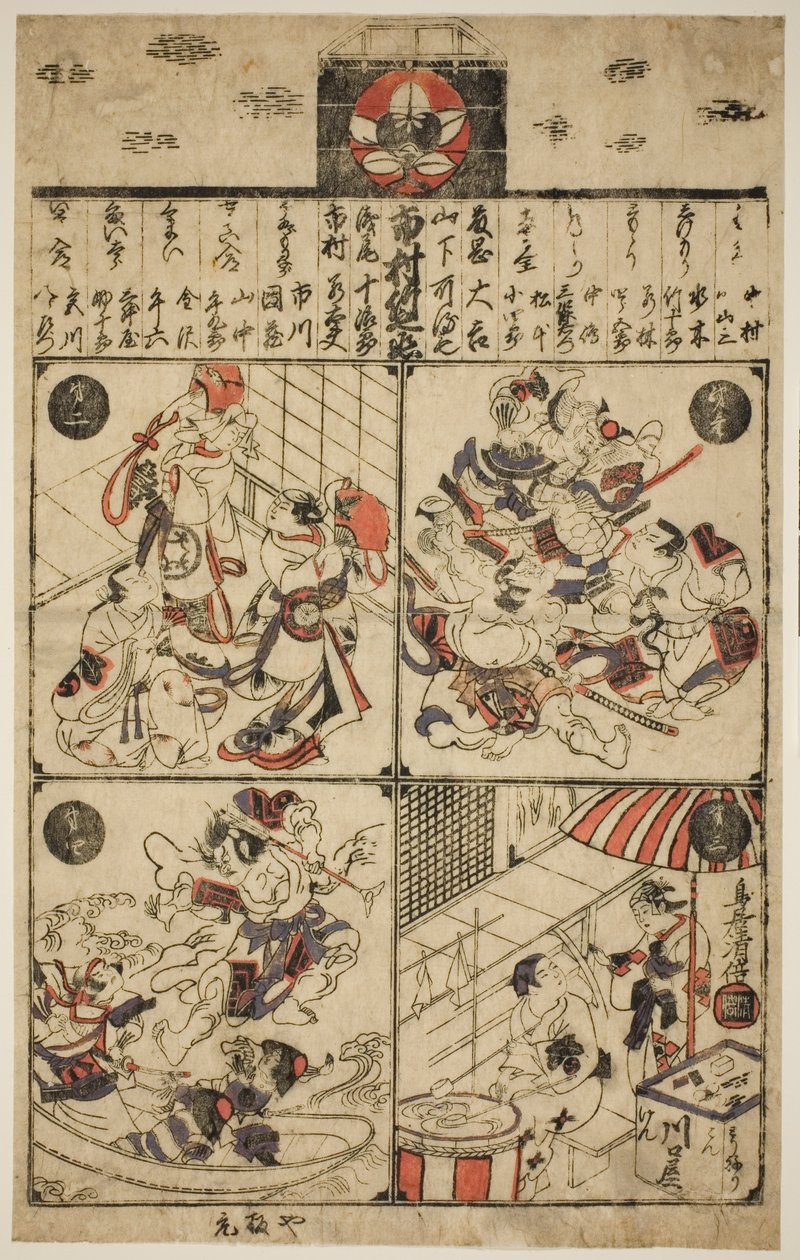 Ichimura händer (Ichimura-za Tsuji ranking) av Torii Kiyomasu II